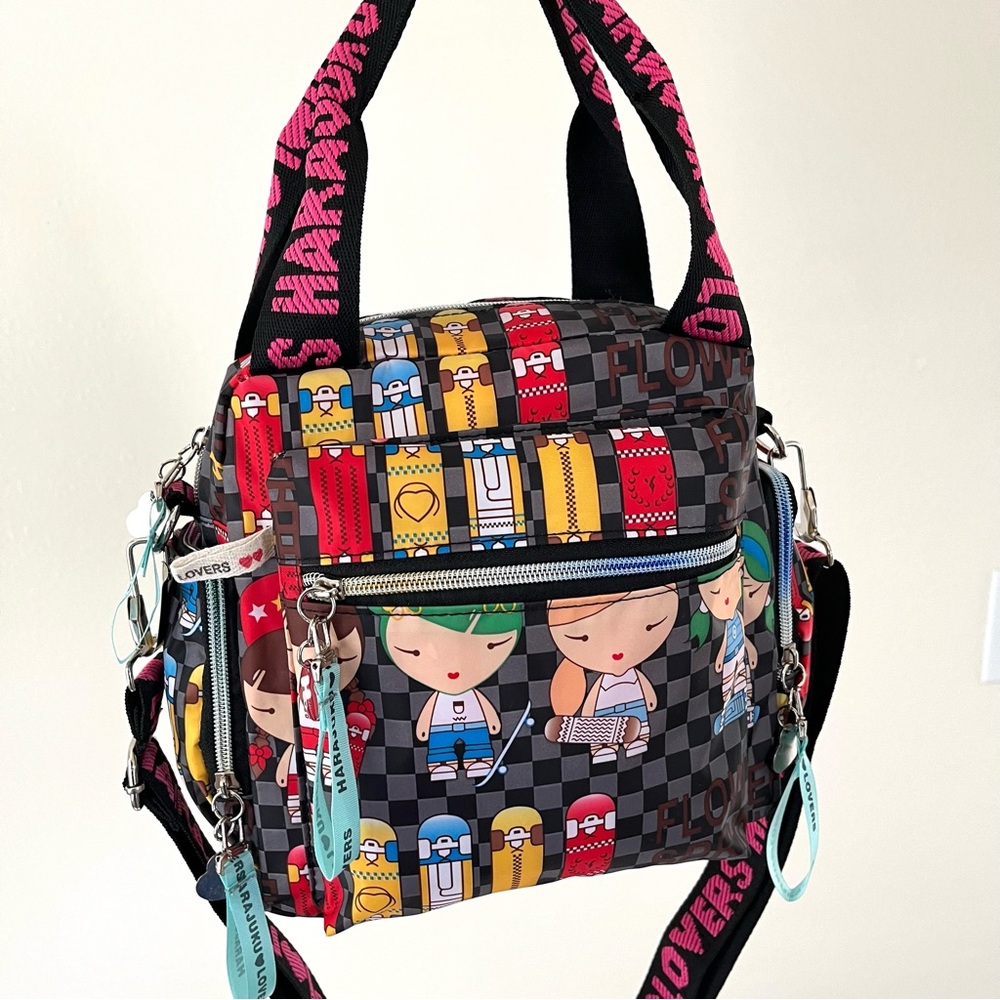 Harajuku Lovers Skater Girls Black Kawaii Handbag